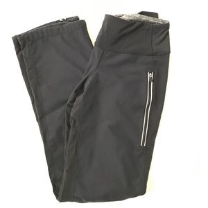 LuLuLemon Women’s sz 6 Run Free Softshell Tech Fleece Pants Black